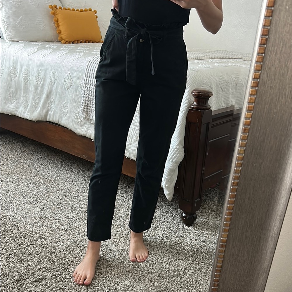 LC Lauren Conrad Black Linen Pants